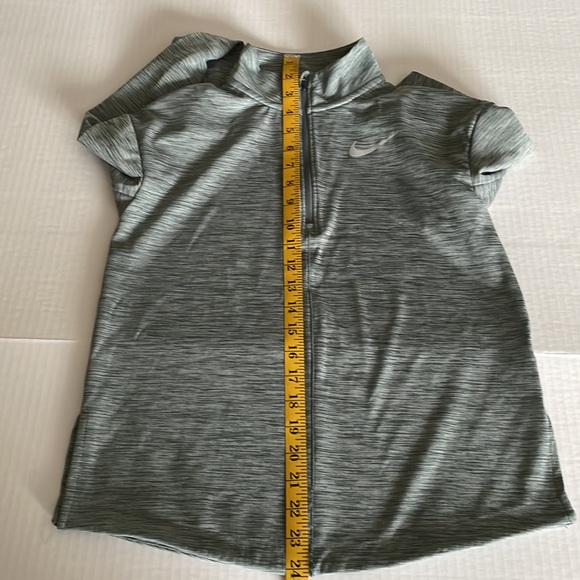 Nike girls heather grey 1/4 zip running dri-fit jacket size L - Picture 9 of 12